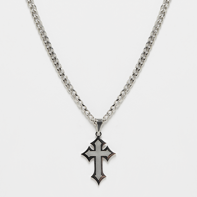fainz Frozen Cross Chain argent 46283 1
