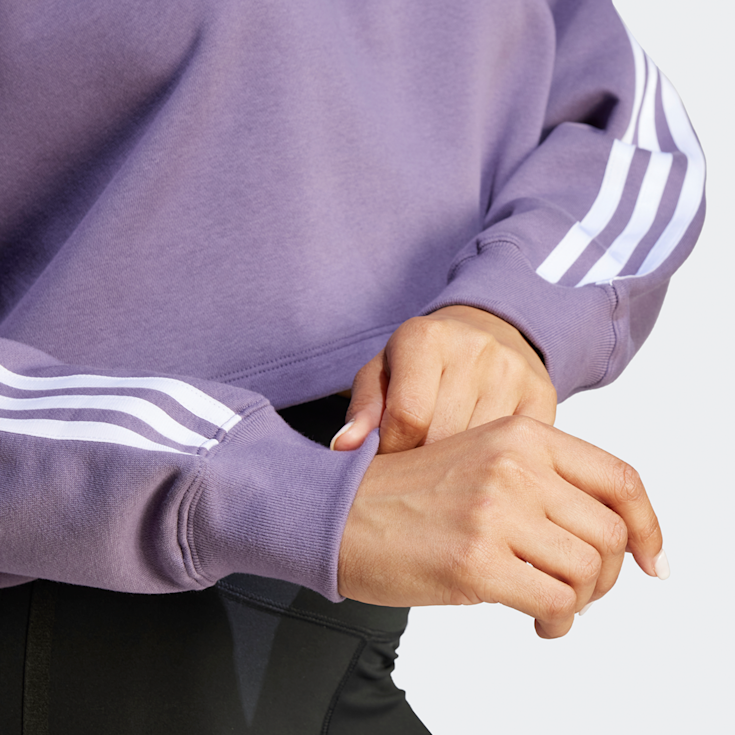 Adidas cropped hoodie lila store