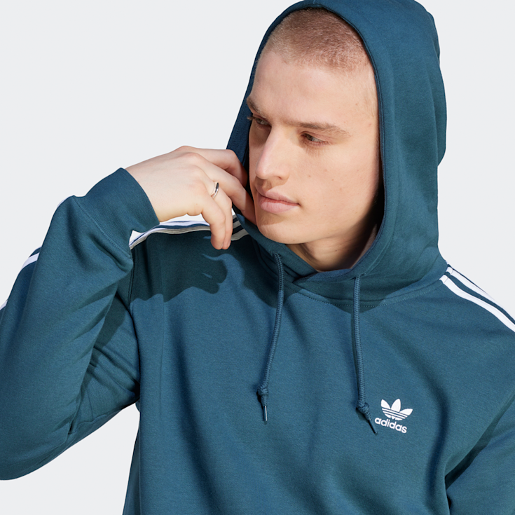 Compra adidas Originals Sudadera con capucha adicolor 3 Stripes azul SNIPES