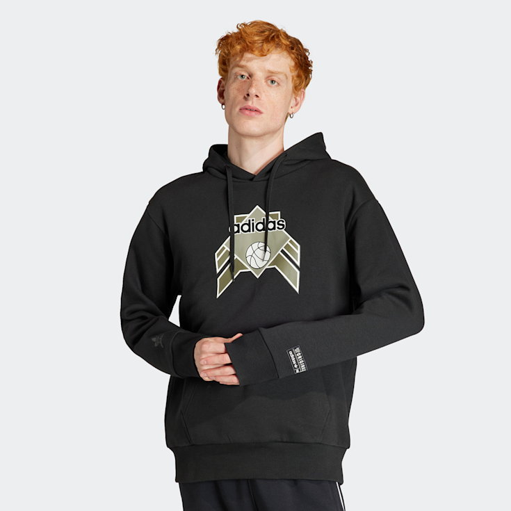 Adidas mens black hoodie top