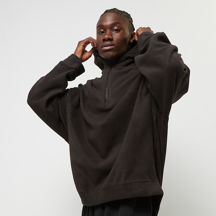 Oversized Polar Fleece Half Zip Hoody
