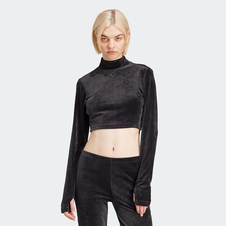 adidas Originals Velour Longsleeve schwarz kaufen SNIPES