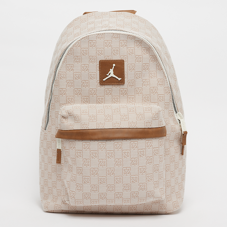 White and gold jordan backpack top