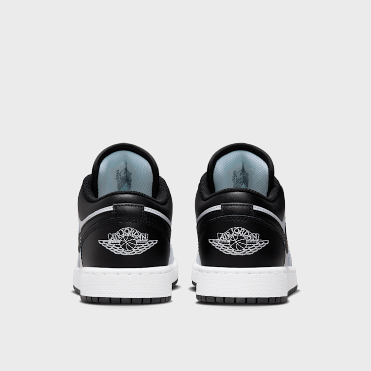Black and white jordans low top 2025