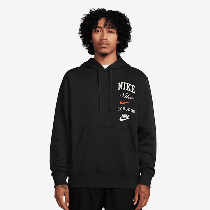 Acheter Nike Club Fleece Hoodie Stack Graphics noir SNIPES
