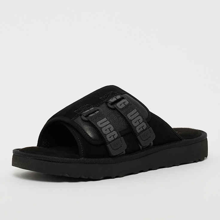 Black ugg slides sales