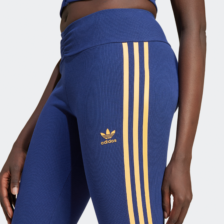Adidas leggings 3 stripes blue cheap