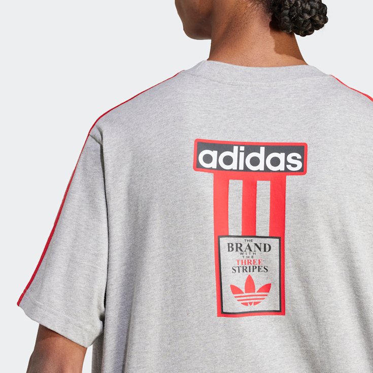 Adidas originals adibreak chevron striped logo t-shirt clearance