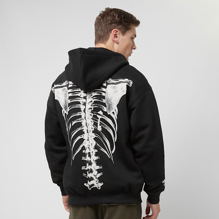 Black skeleton hoodie discount