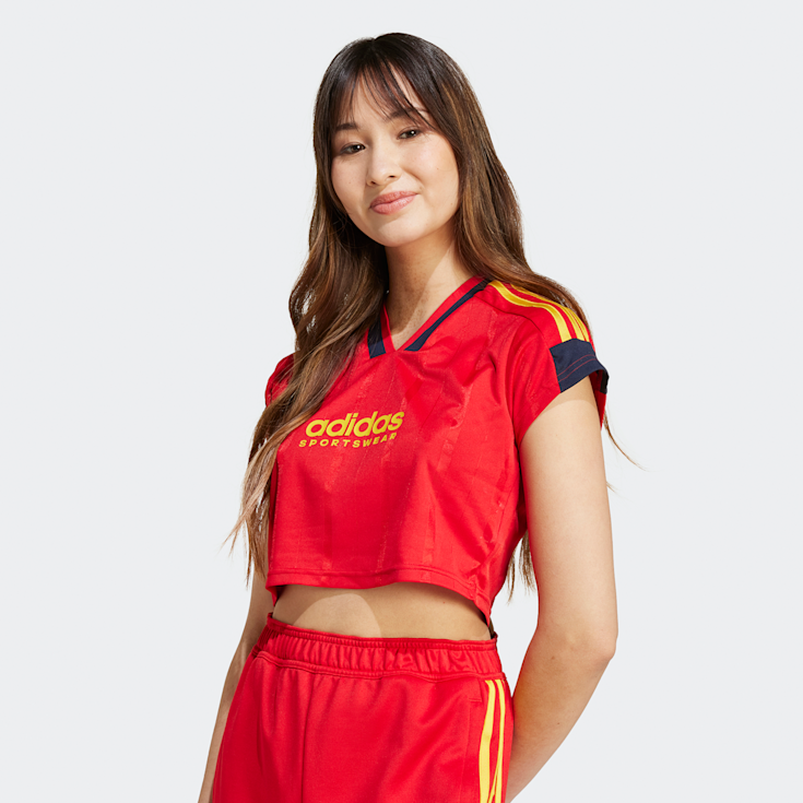 adidas Originals Tiro Cut 3 Stripes Cropped Jersey rot kaufen