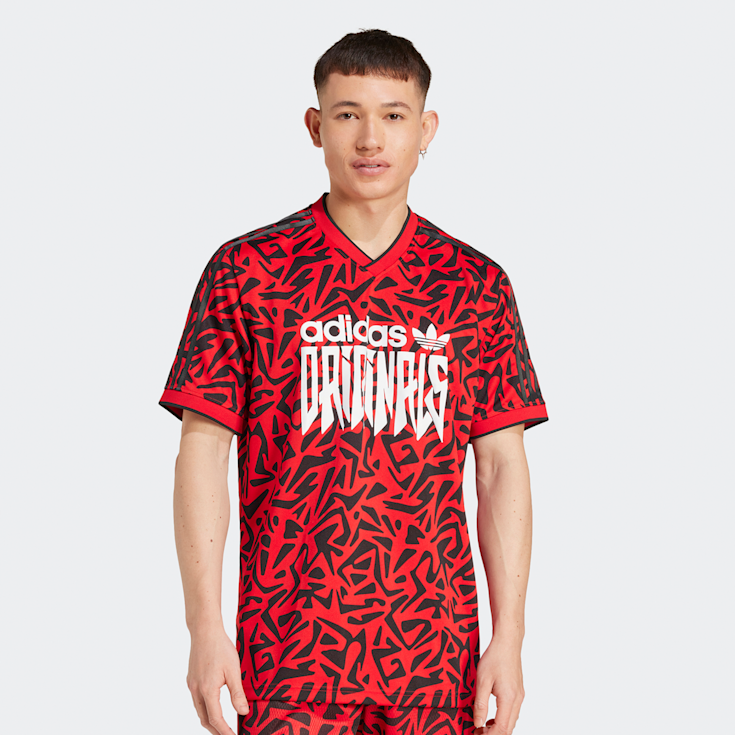 Adidas red jersey top