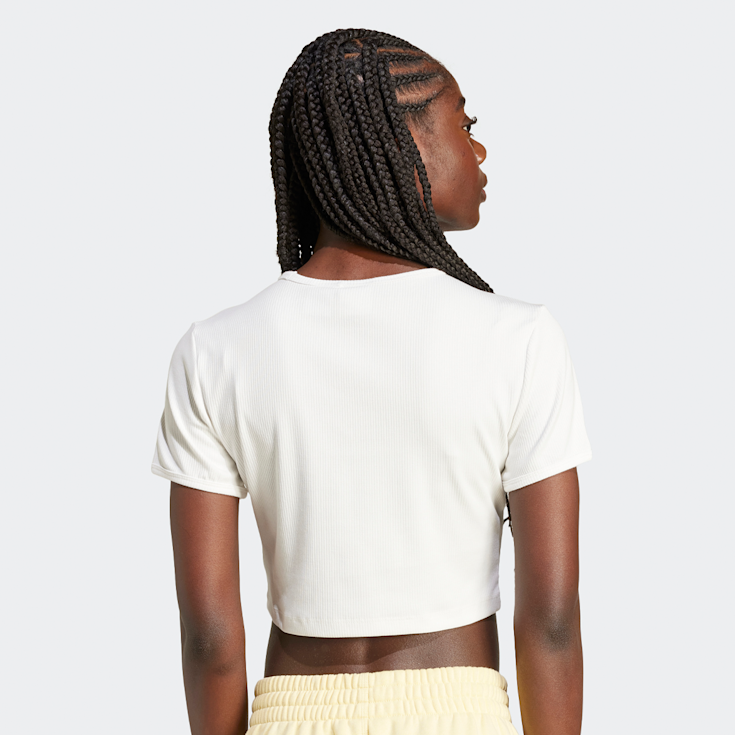 Adidas originals white crop top top