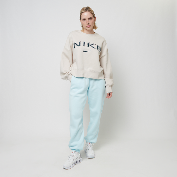 Nike trend fleece oversized crew sweatshirt beig 2025