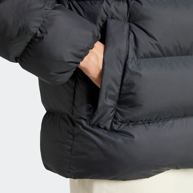 Tonal Hooded Puffer Jacke
