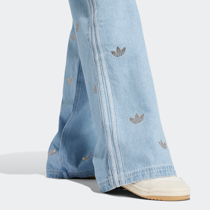 Denim Rhinestone Pants