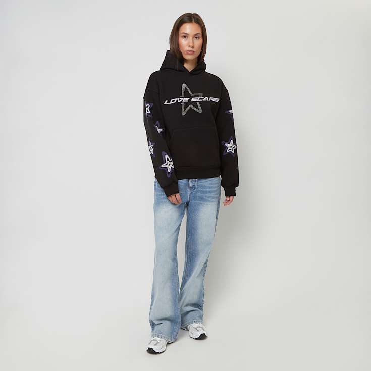 Black hoodie with white stars cheap