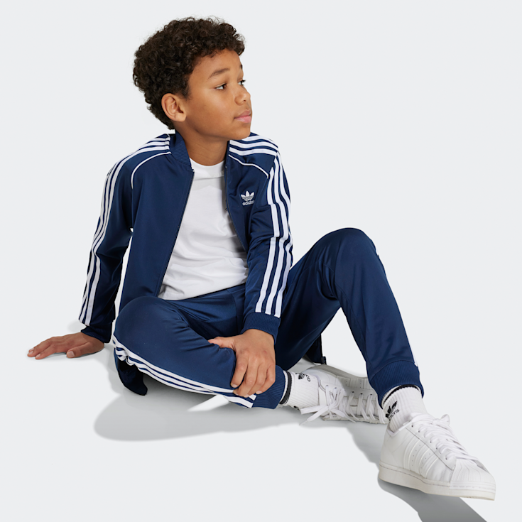 Adidas originals superstar track top ash blue shop