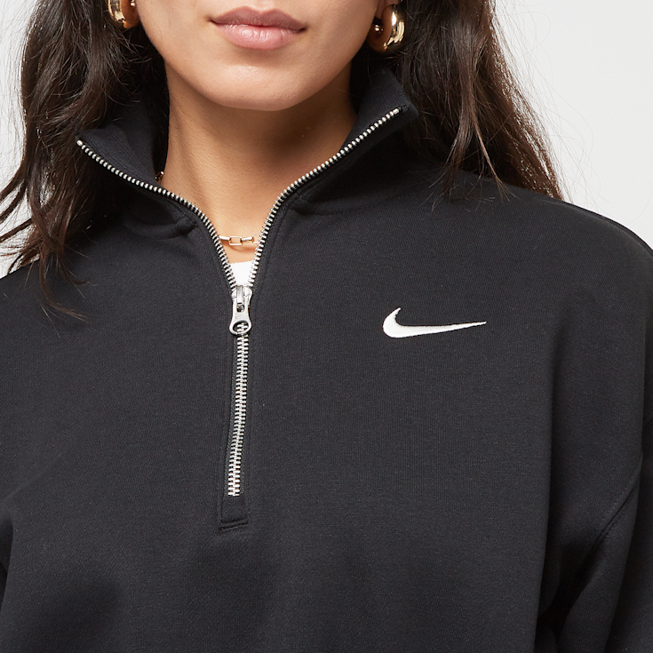 Black nike cropped sweatshirt discount