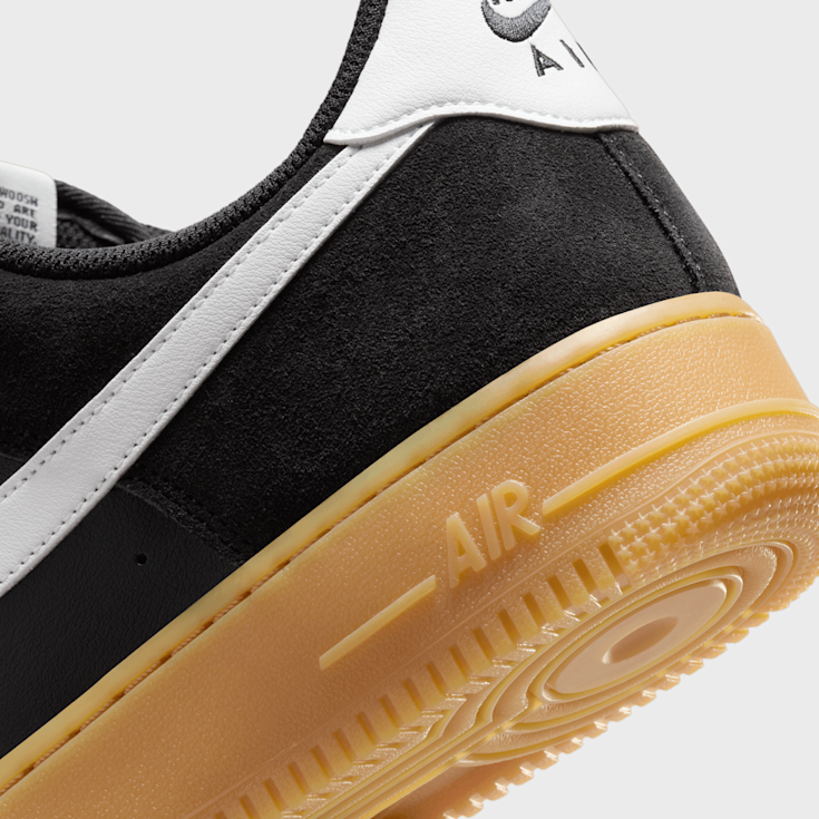 Black air forces gum bottom hot sale