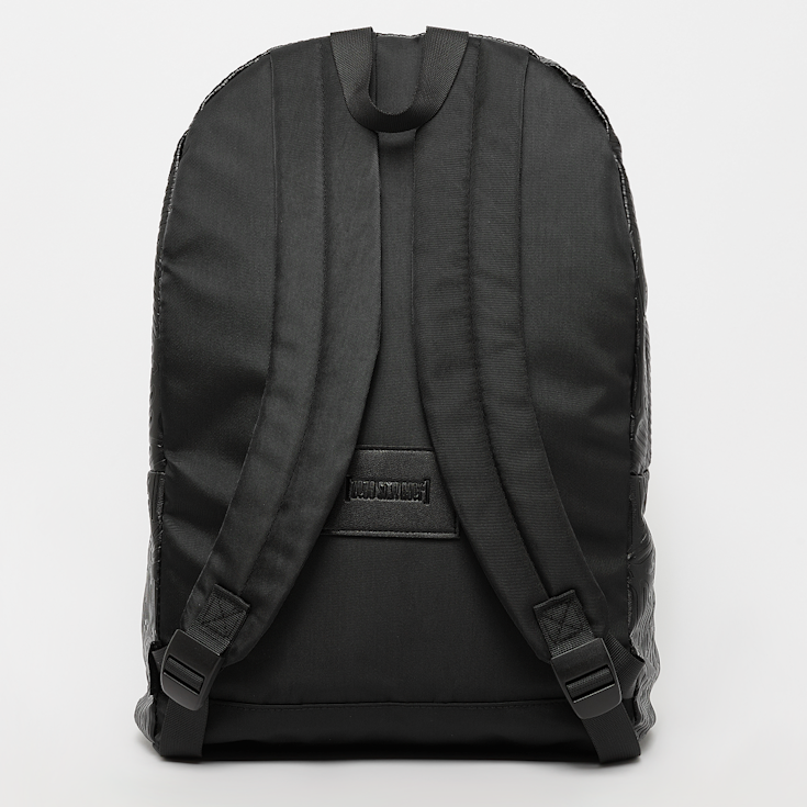 Black faux leather rucksack on sale