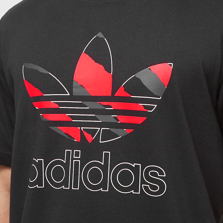 Adidas originals t-shirt z nadrukiem czarny 2025