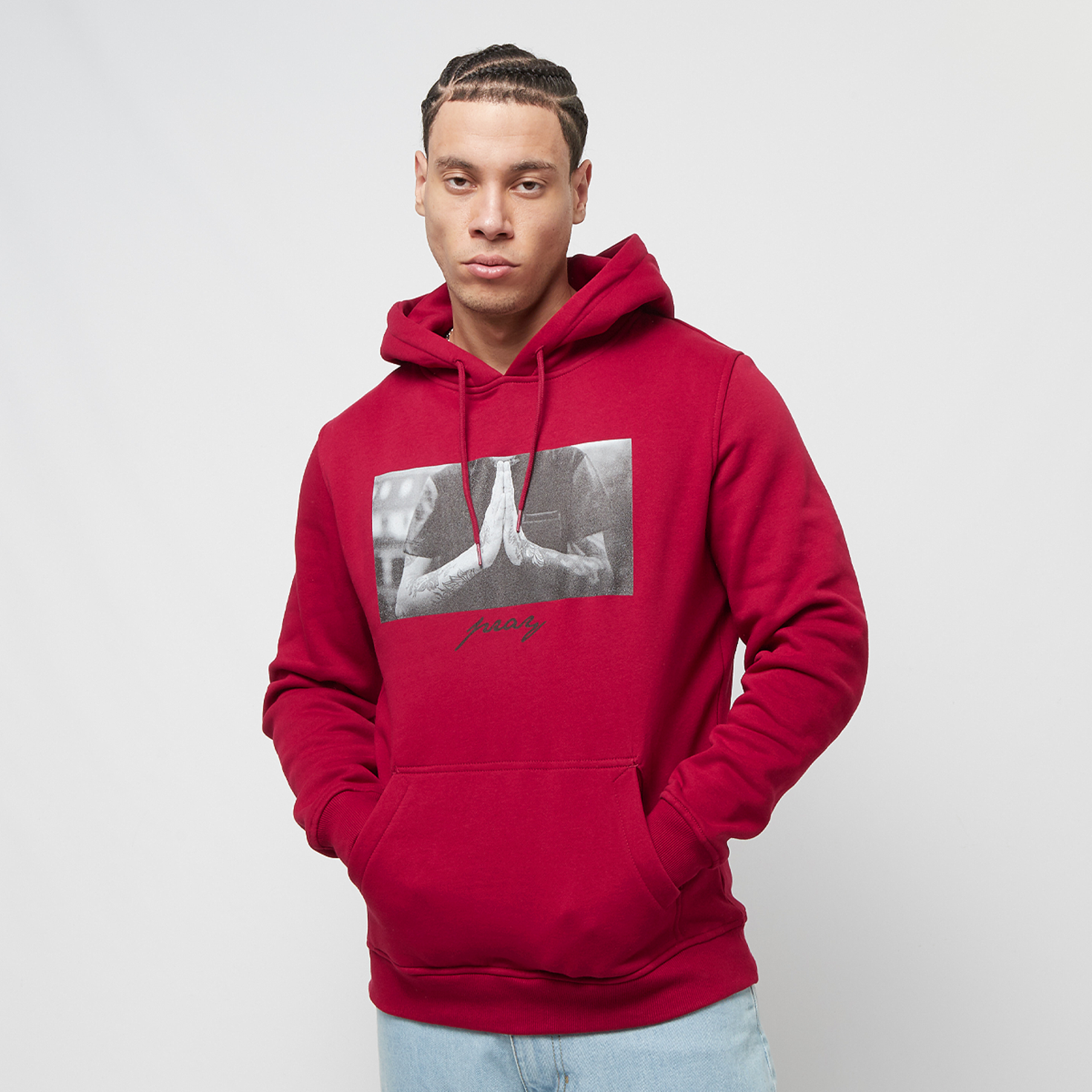 Mister Tee Hooded Sweatshirt Pray rojo kaufen SNIPES