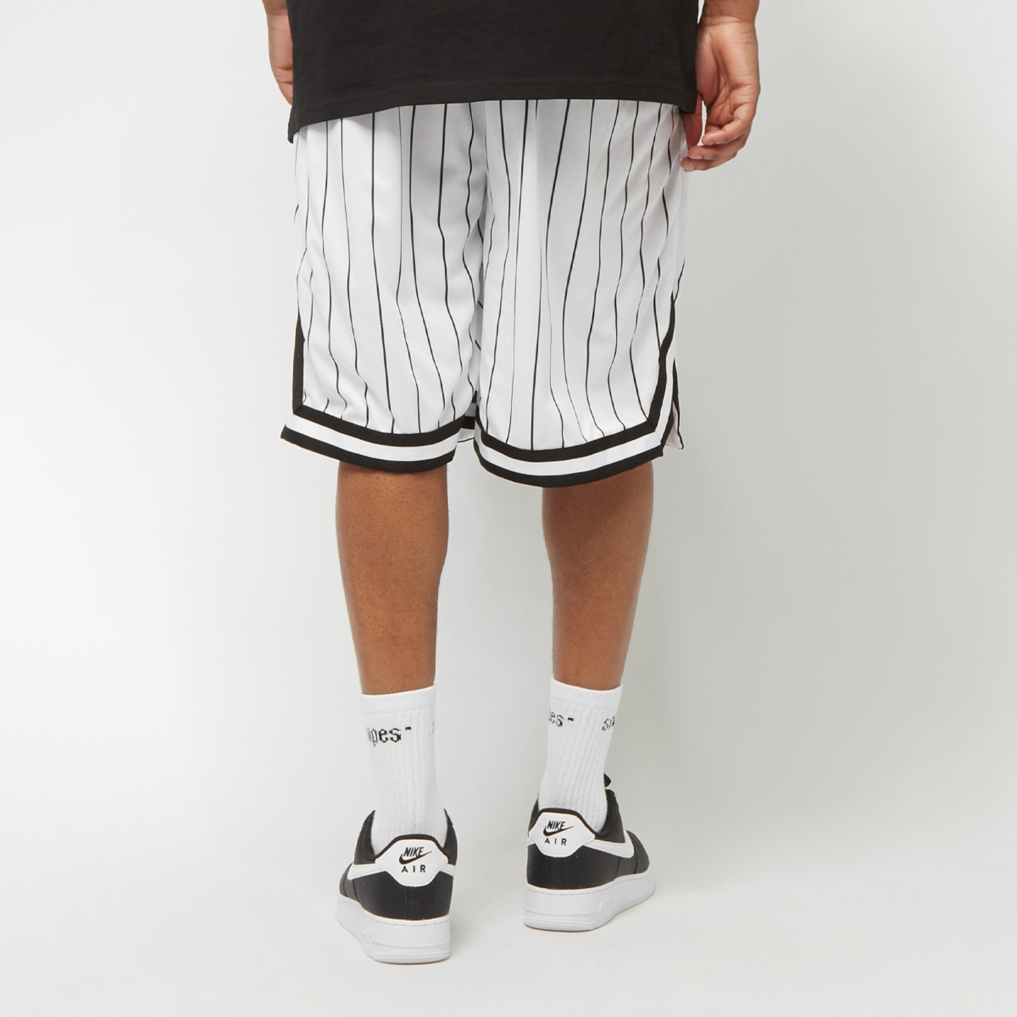 Small Signature Pinstripe Mesh Shorts