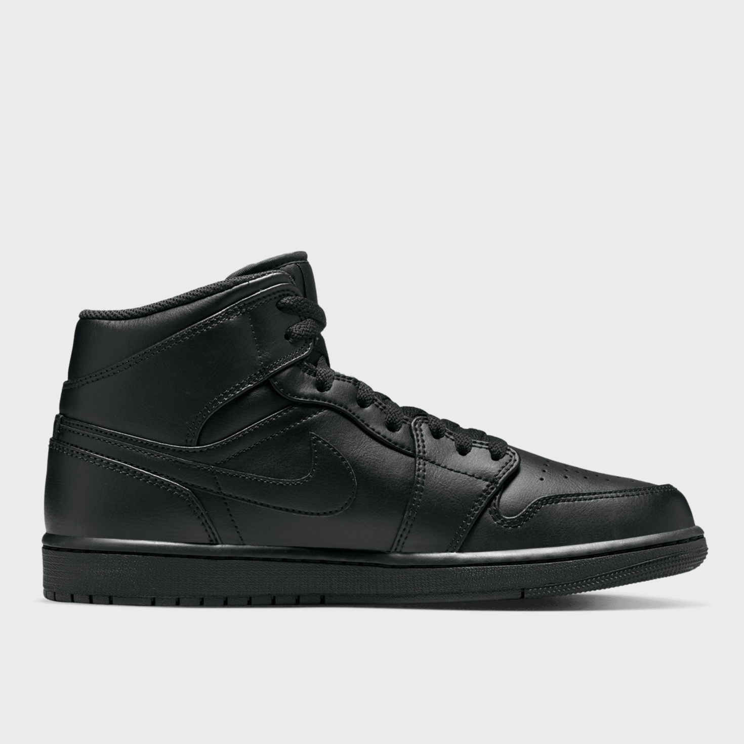 Black aj1 mid best sale