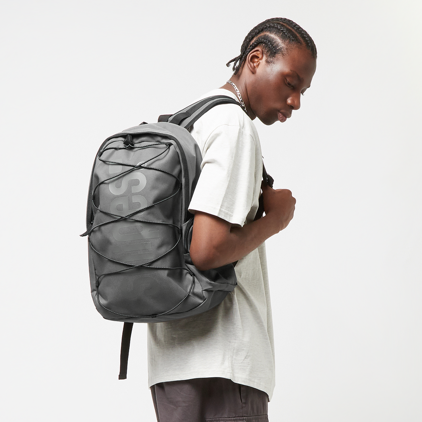SNIPES Large Basic Logo Drawstring Skate Backpack gris kaufen | SNIPES