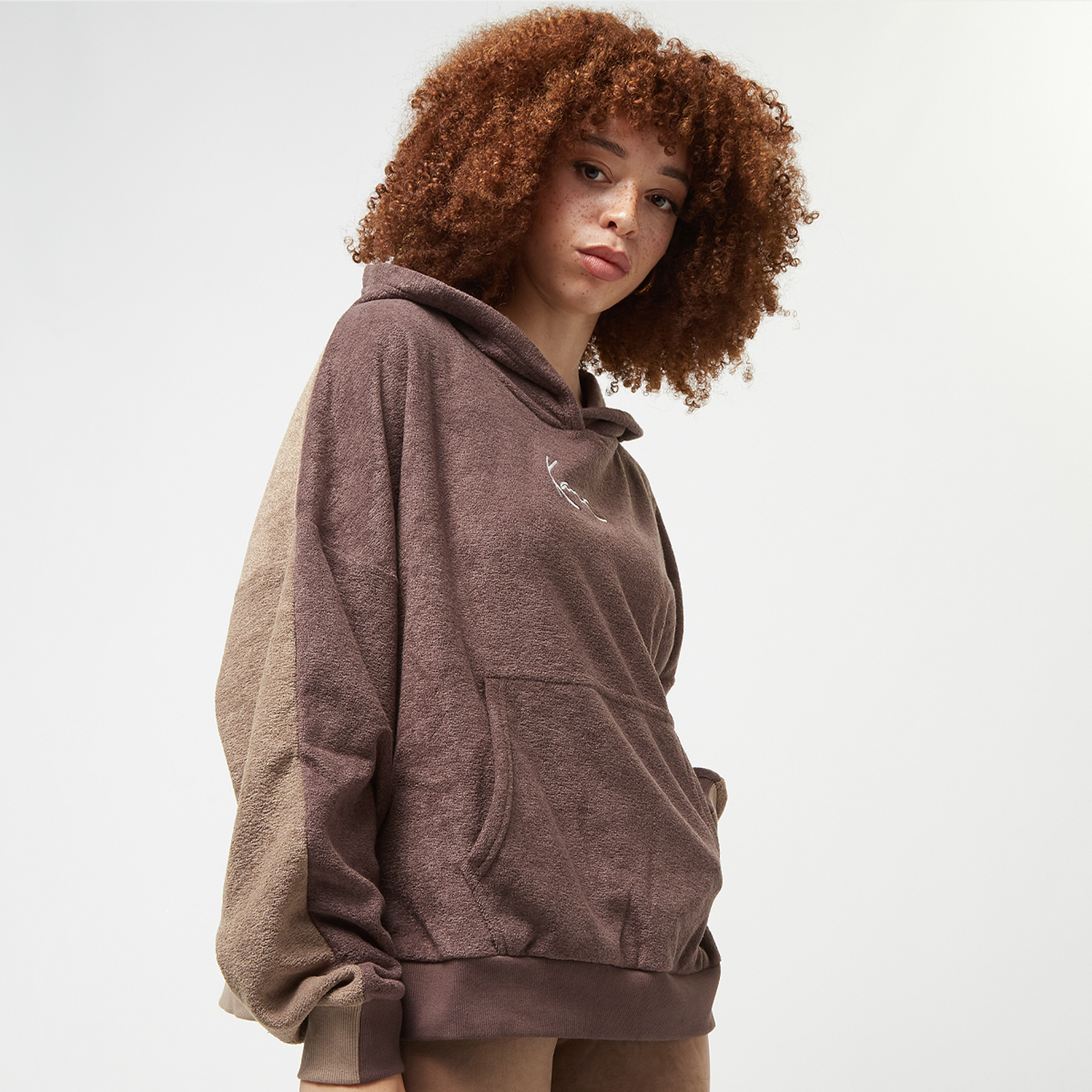 Karl Kani Small Signature Block OS Toweling Hoodie marrone kaufen