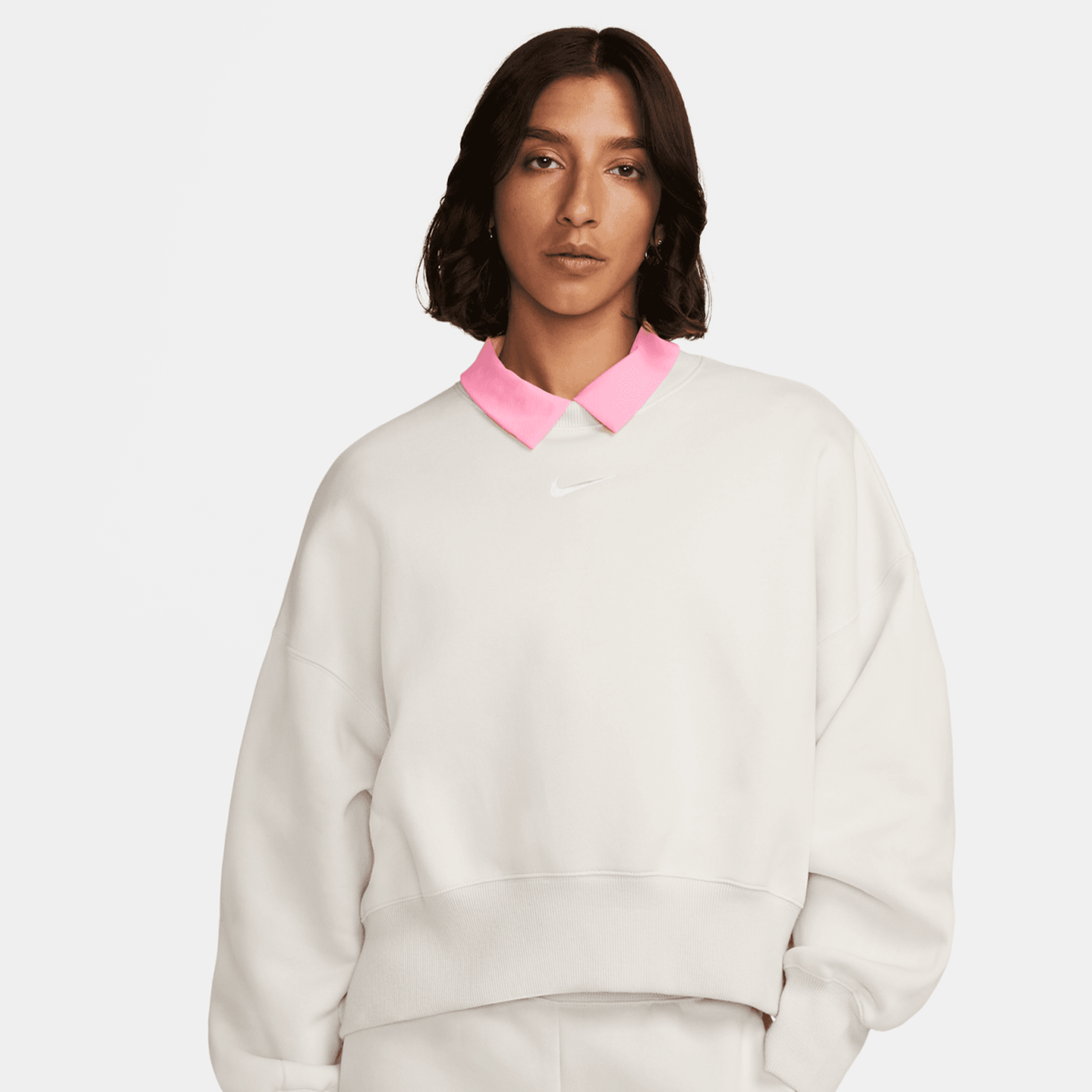 Nike Sportswear Phoenix Fleece Oversized Crew beige kaufen SNIPES