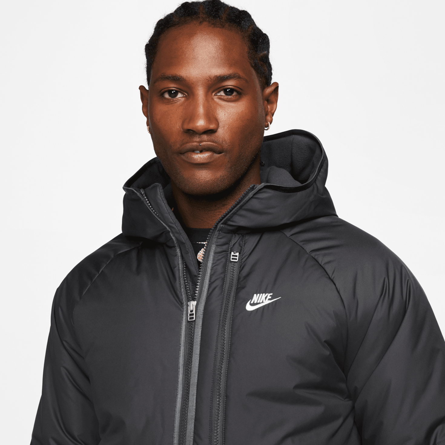 Black nike anorak best sale
