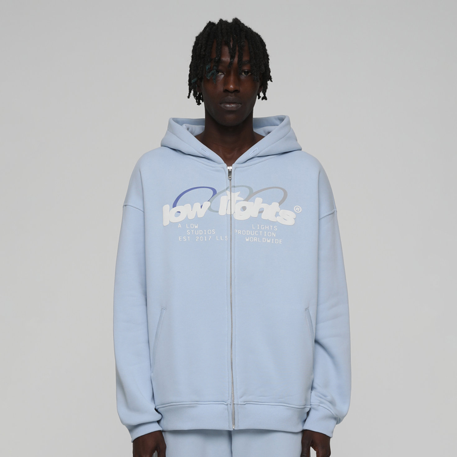 Low Lights Studios Arctic Ring Logo Zip Hoodie bleu kaufen SNIPES
