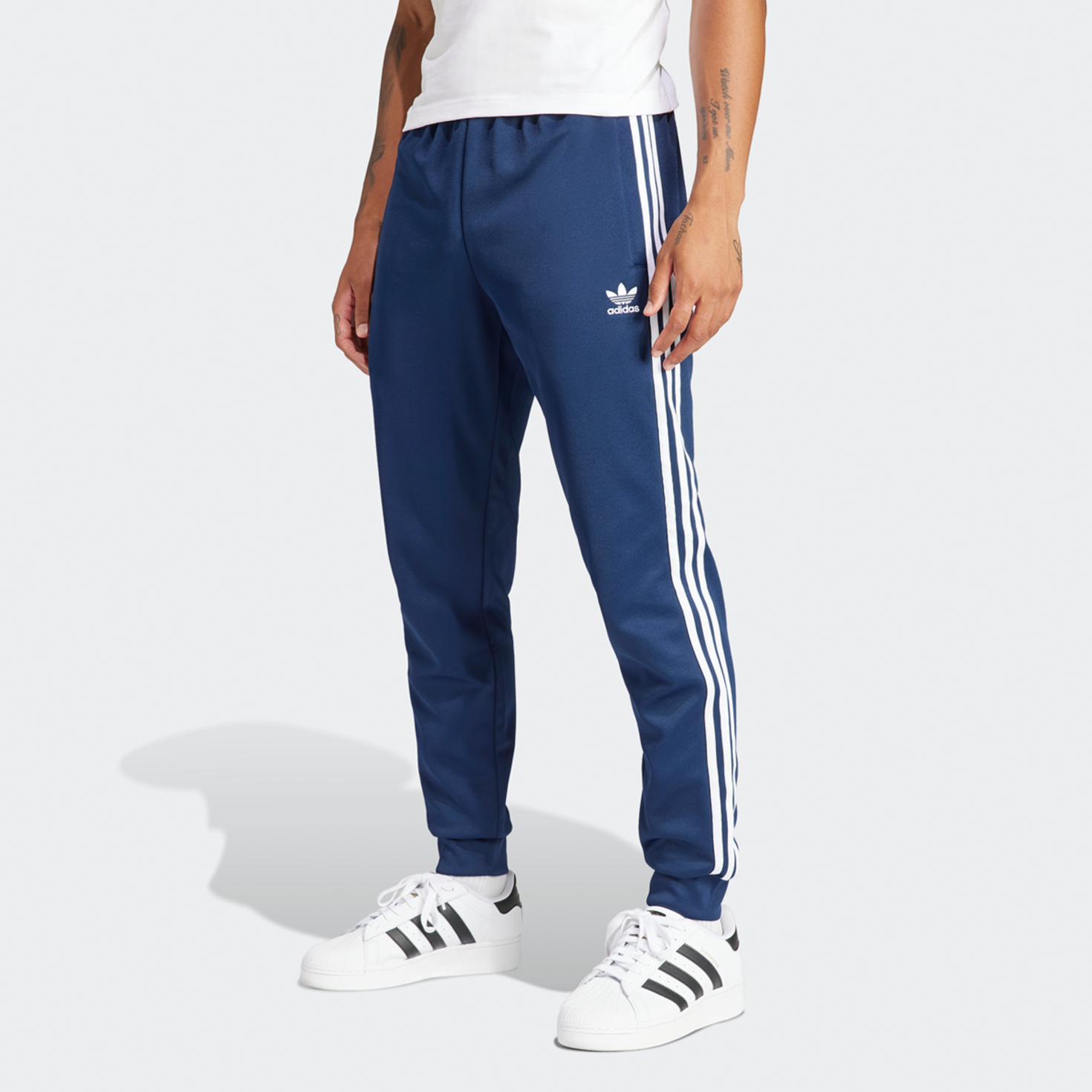 Adidas originals dark blue superstar track pant store
