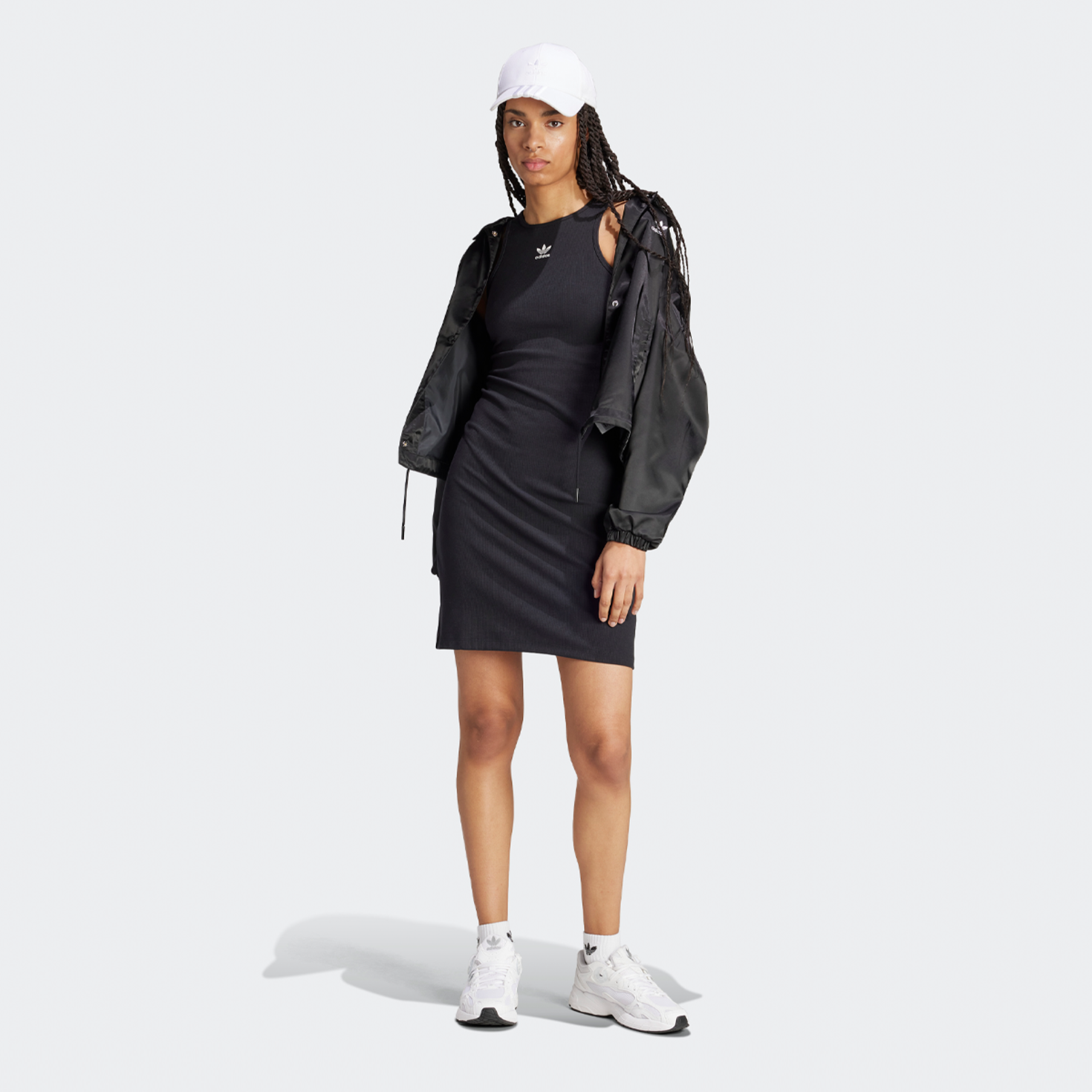 Adidas originals vestidos negro store