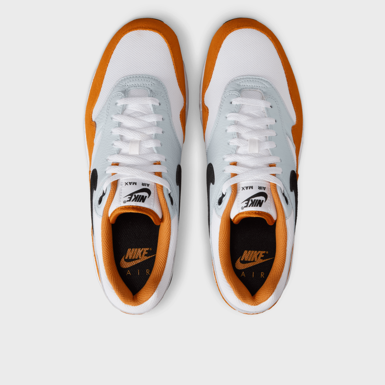 Nike air max 1 zwart oranje top