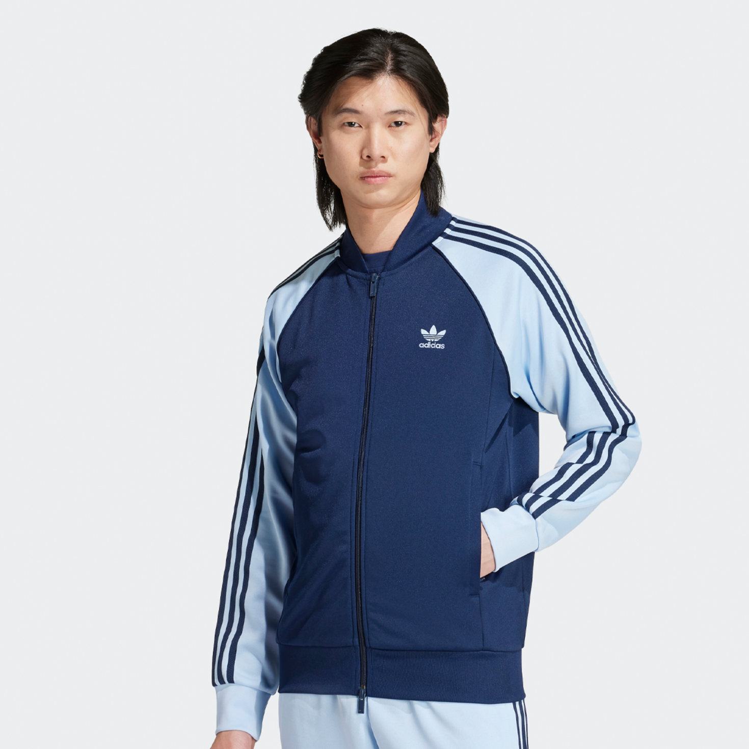 Adidas originals jacket blue discount