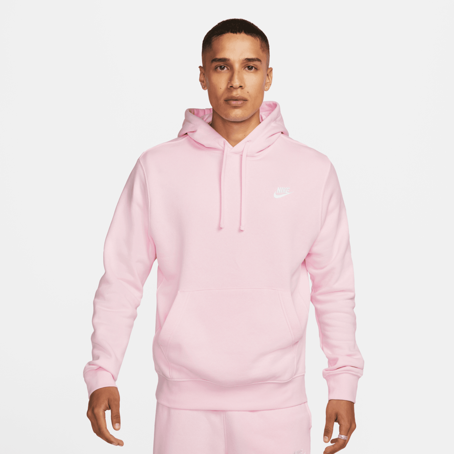 Nike club hoodie rose outlet