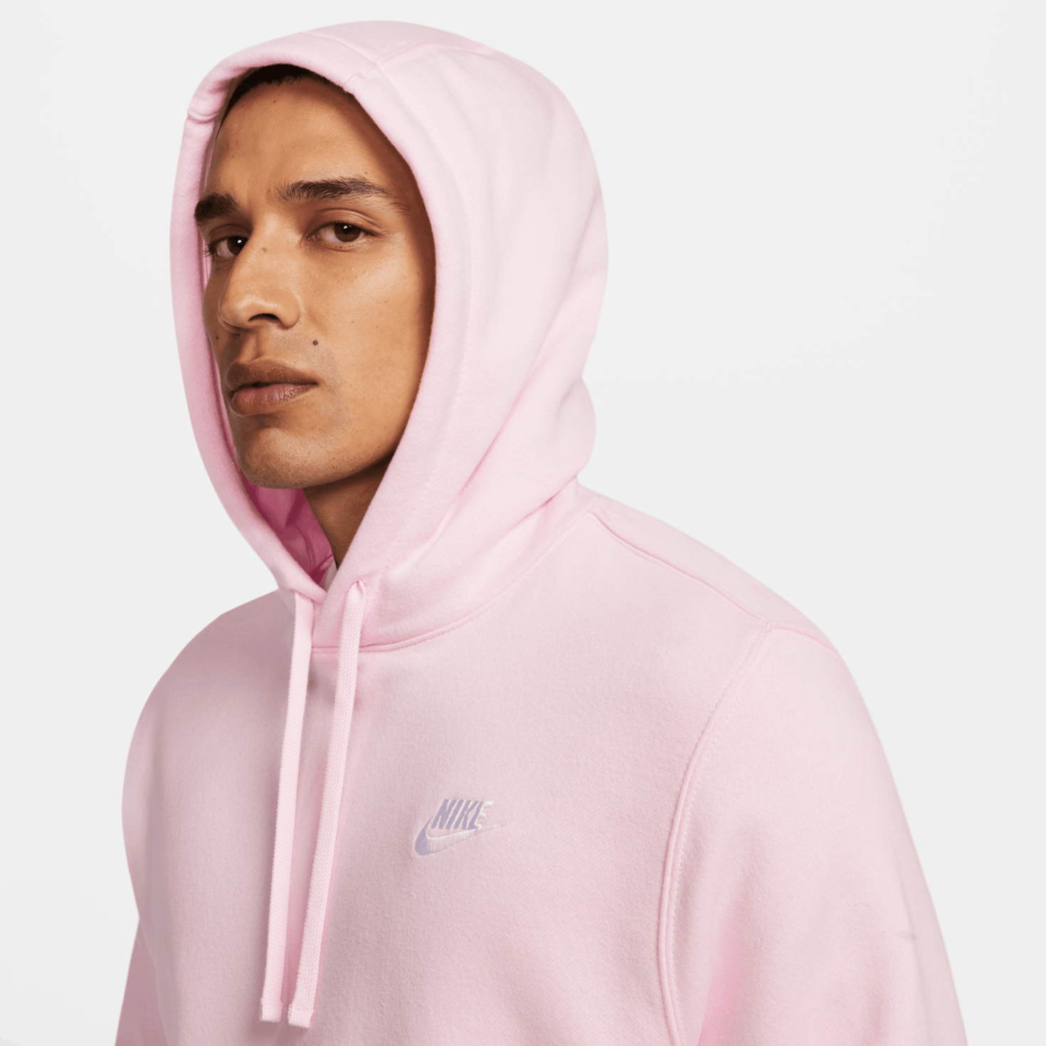 Nike club hoodie rose hot sale