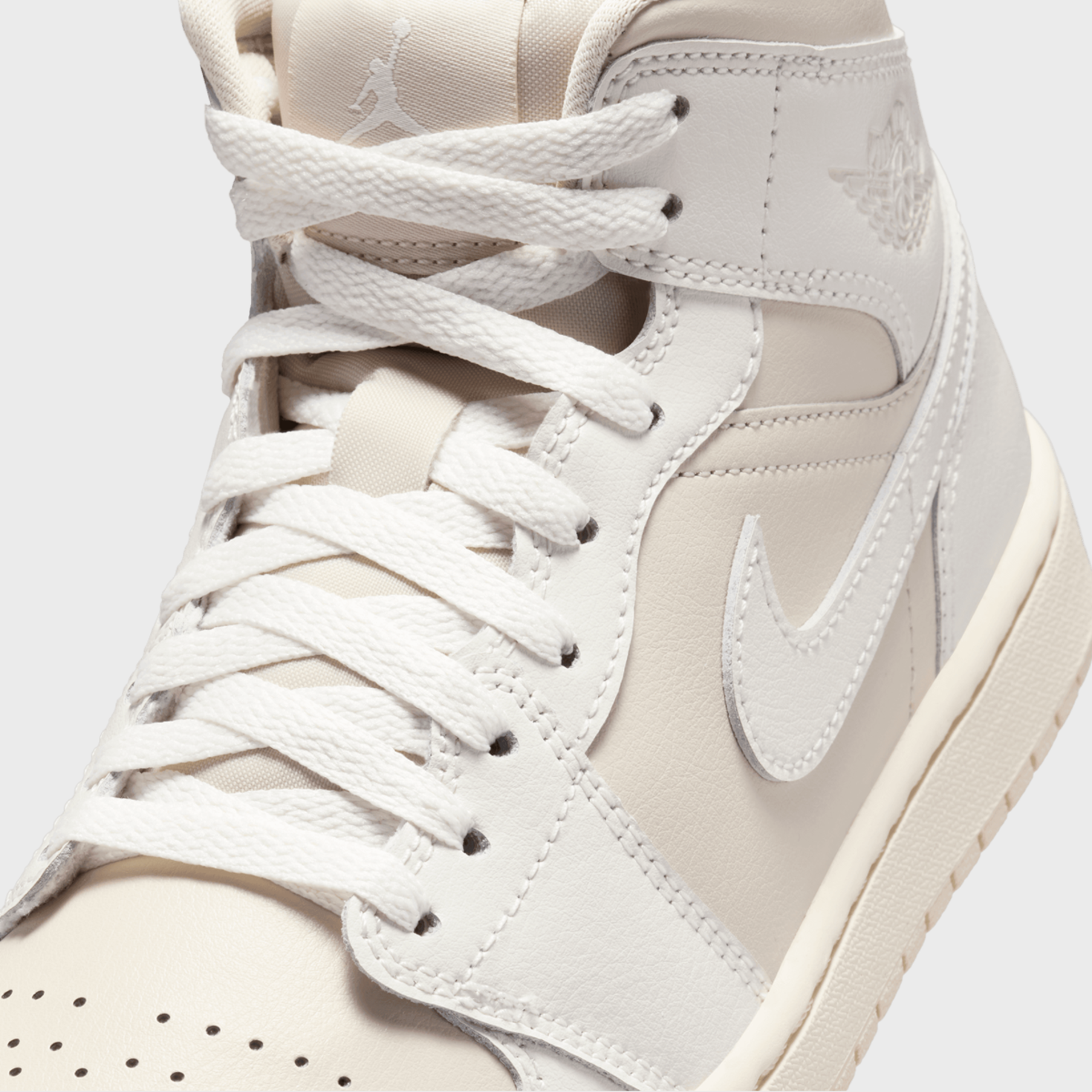 Beige and white jordans sales