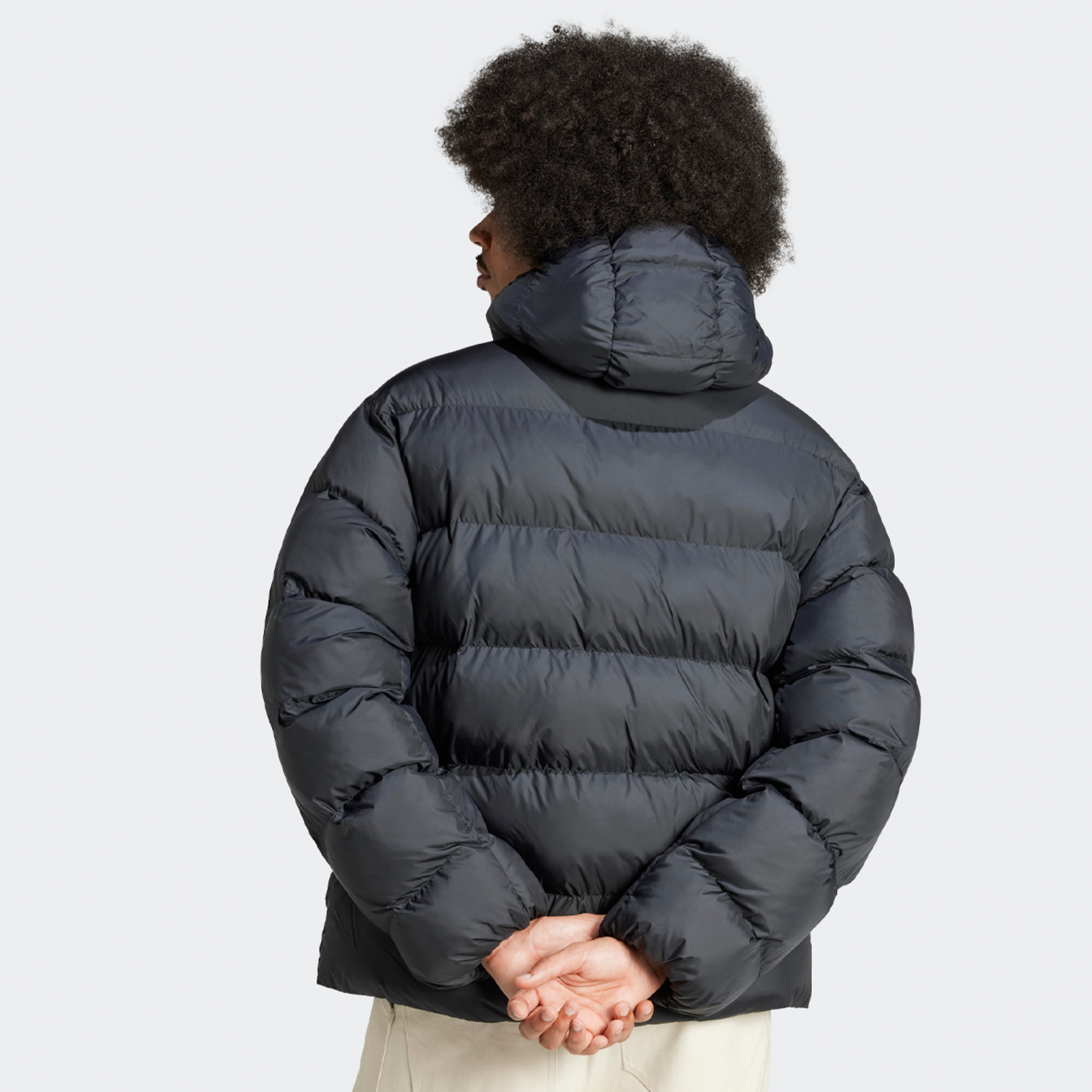 Black puffer jacket adidas discount
