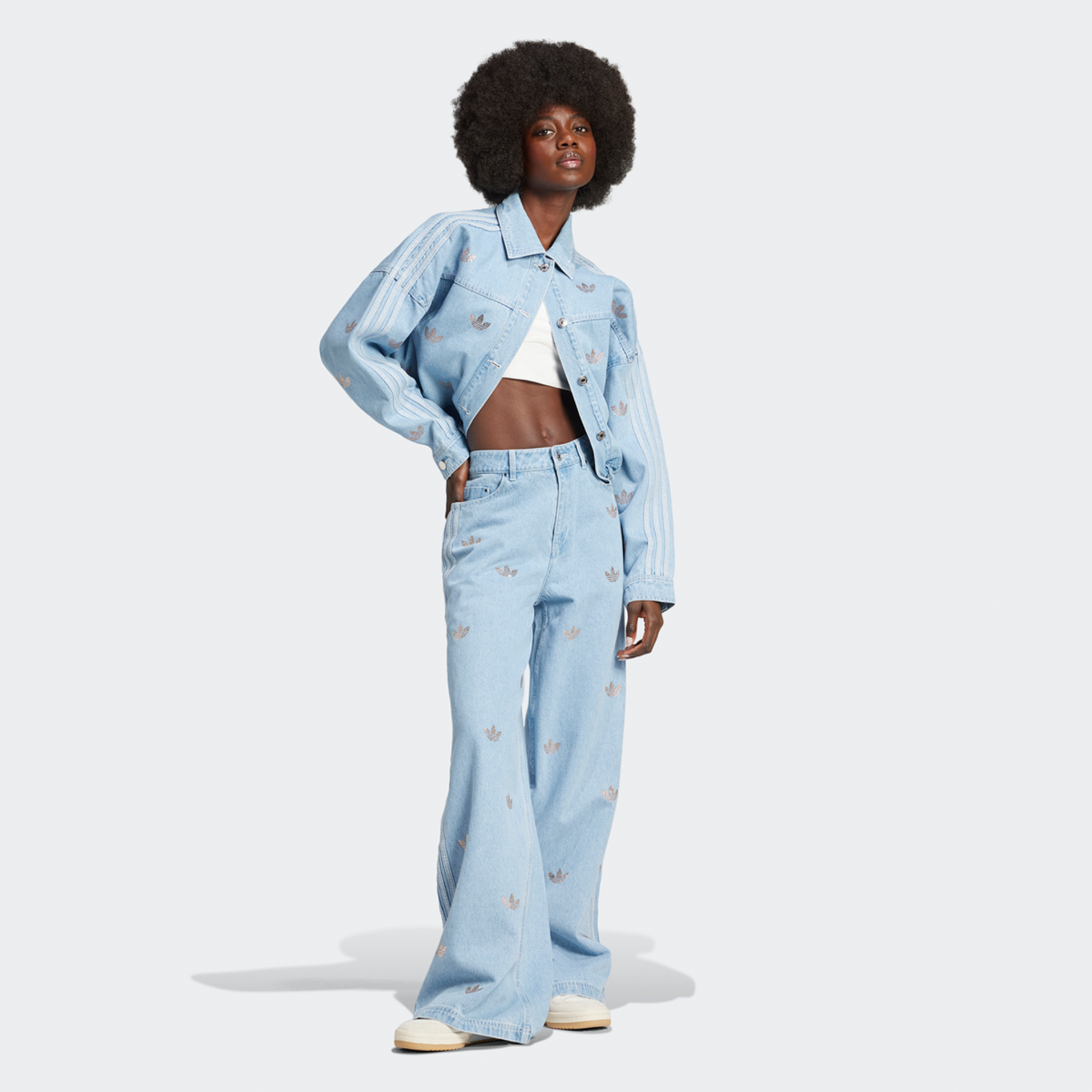 adidas Originals Denim Rhinestone Pants blau kaufen SNIPES
