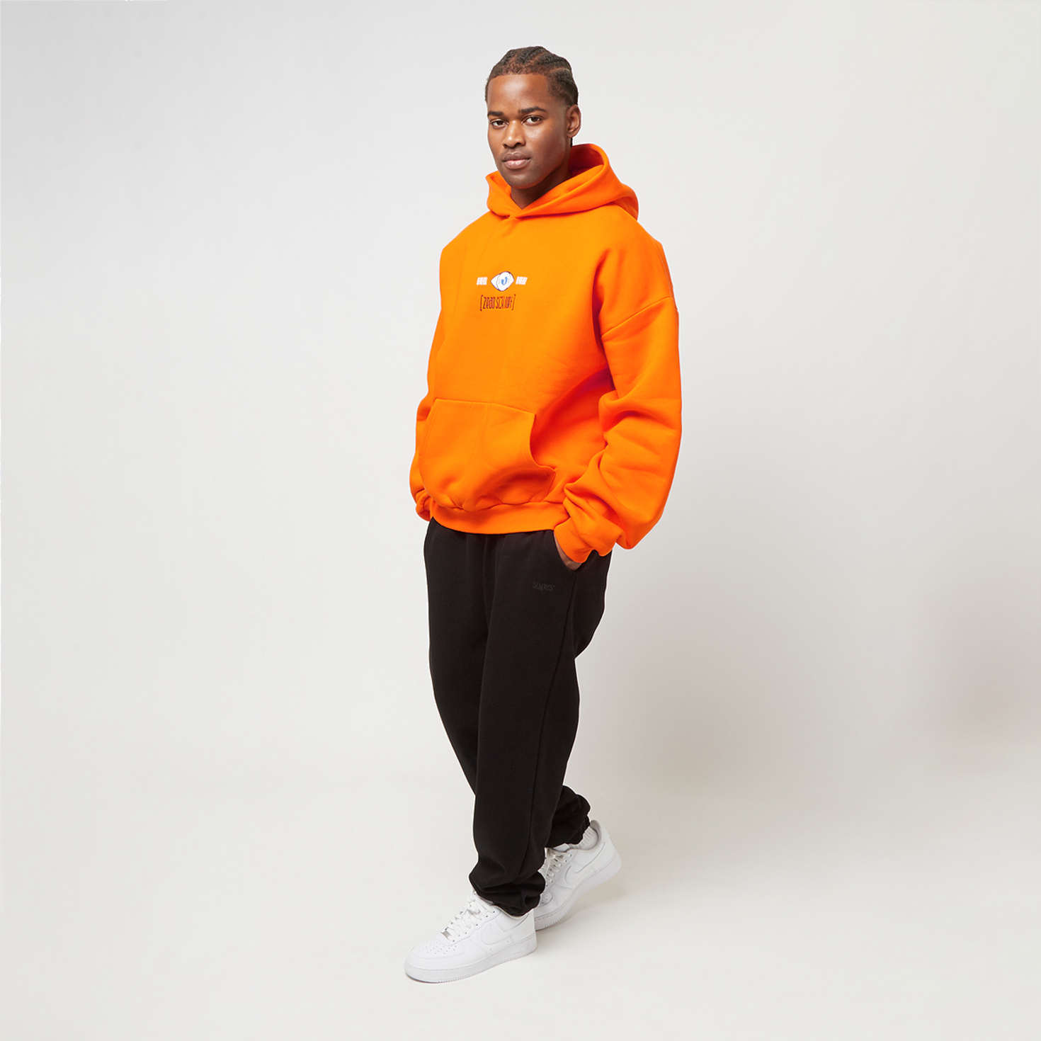 Orange hoodie oversized top