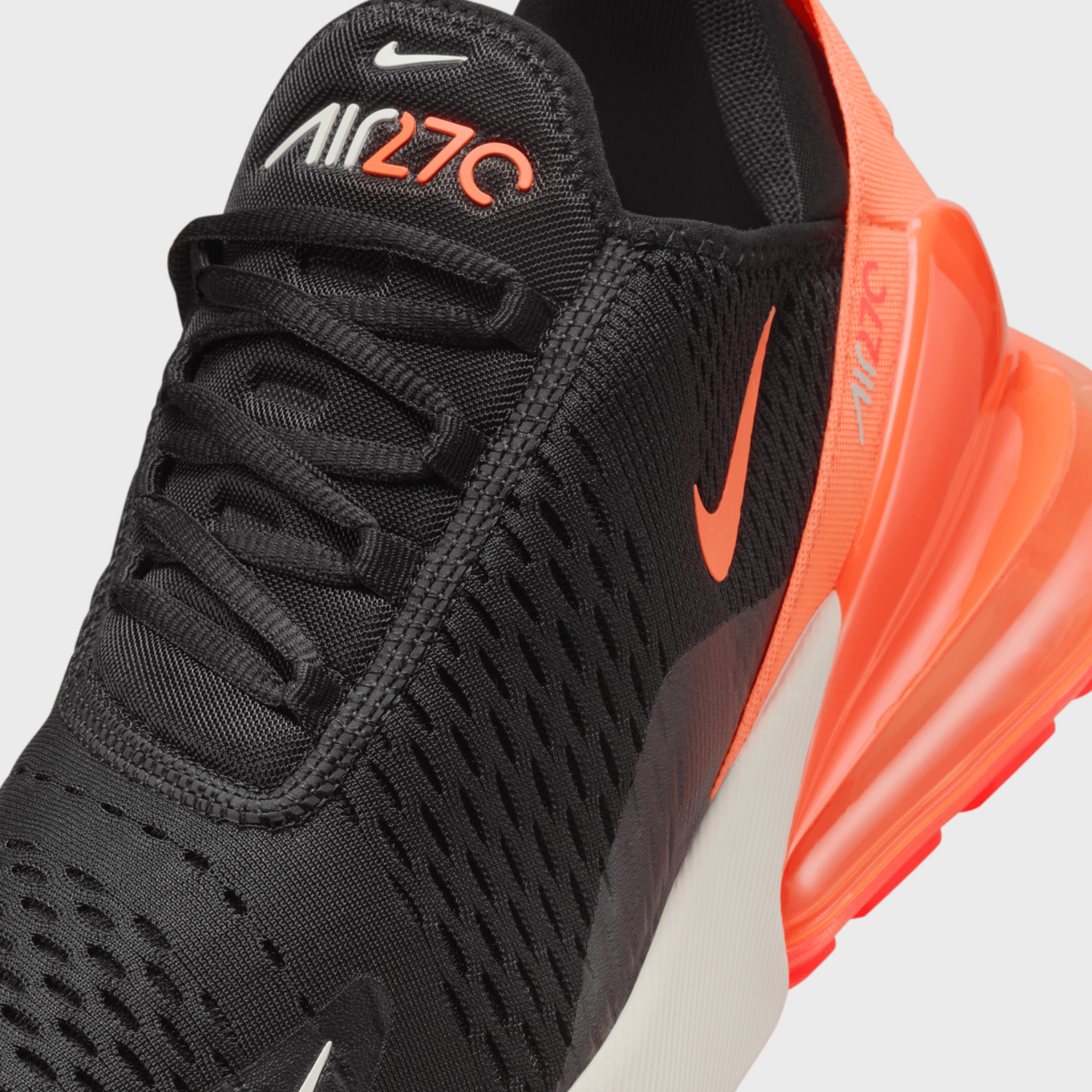 Nike air max 270 zwart oranje sales