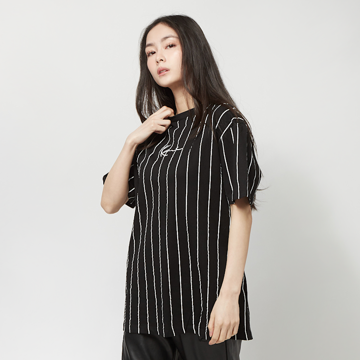 Acheter Karl Kani Small Signature Essential Pinstripe OS Tee noir SNIPES