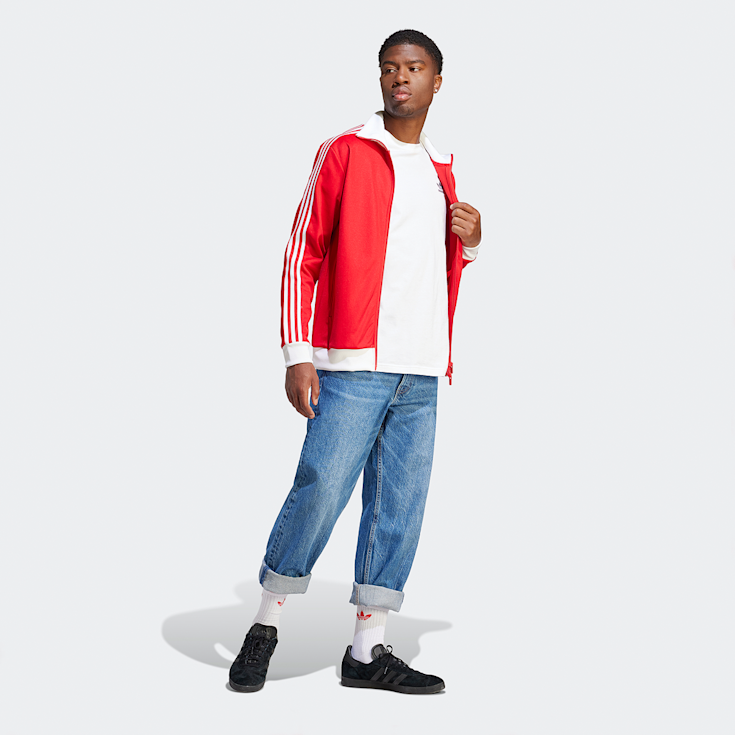 Acquista adidas Originals adicolor Beckenbauer Trackjacket rosso SNIPES