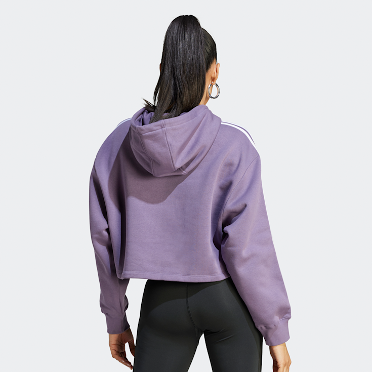 Adidas cropped hoodie lila cheap