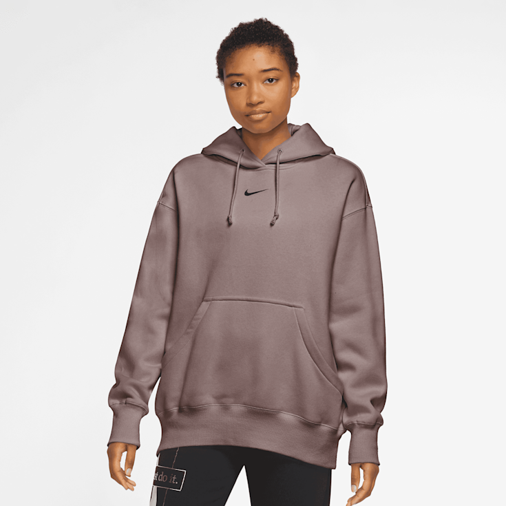 Compra Nike Sportswear Phoenix Fleece Oversized Hoodie marron SNIPES