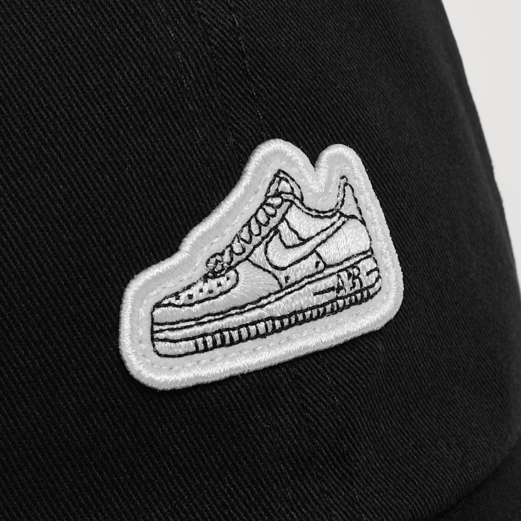 Shop Nike Club Cap U CB AF1 Patch zwart SNIPES
