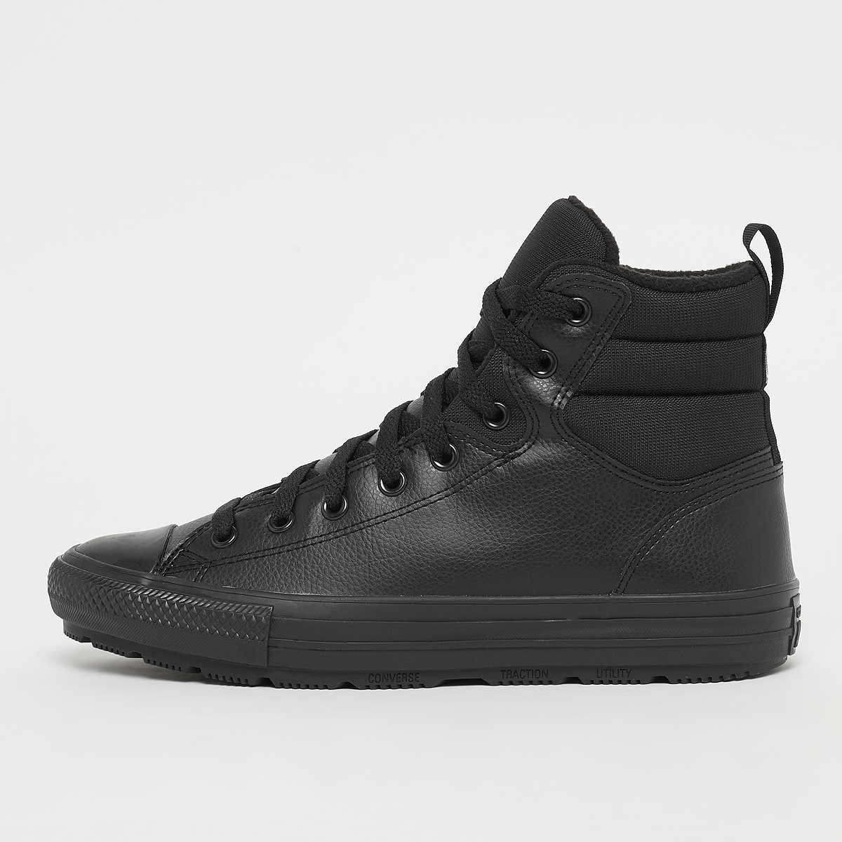 All black leather chucks on sale